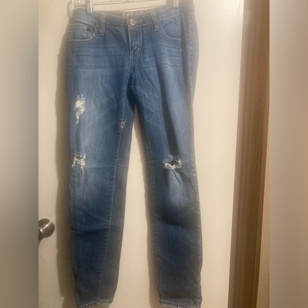 Fox Distressed Denim Boyfriend Jeans